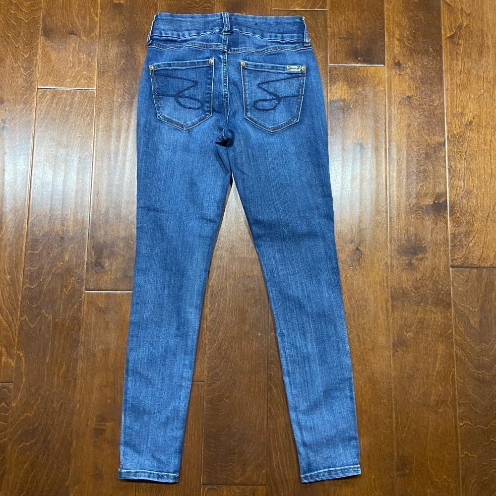 Seven7 Tummyless Stretch Skinny Denim Blue Jeans Womens Size 26 - Picture 6 of 8